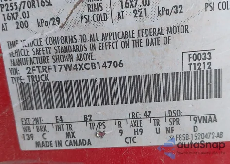 1999 Ford F-150 Lariat/Work Series/Xl/Xlt z USA, uszkodzony, nr VIN 2FTRF17W4XCB14706